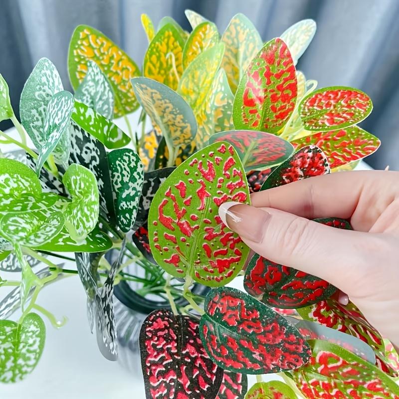 3pcs Realistic Leaf Plants, UV-Resistant Outdoor Decor, No Maintenance, Ideal for Garden, Pots, Porch, Various Occasions, Faux Potted Plant