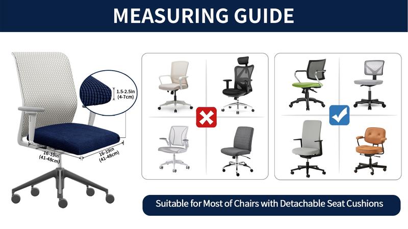 Easy-Going Waterproof Seat Covers Set of 4,6 with Elastic Ties, Christmas Stretch Jacquard Detachable Washable Chair Slipcovers for Office, Kitchen Cushion Protector, Dining Room