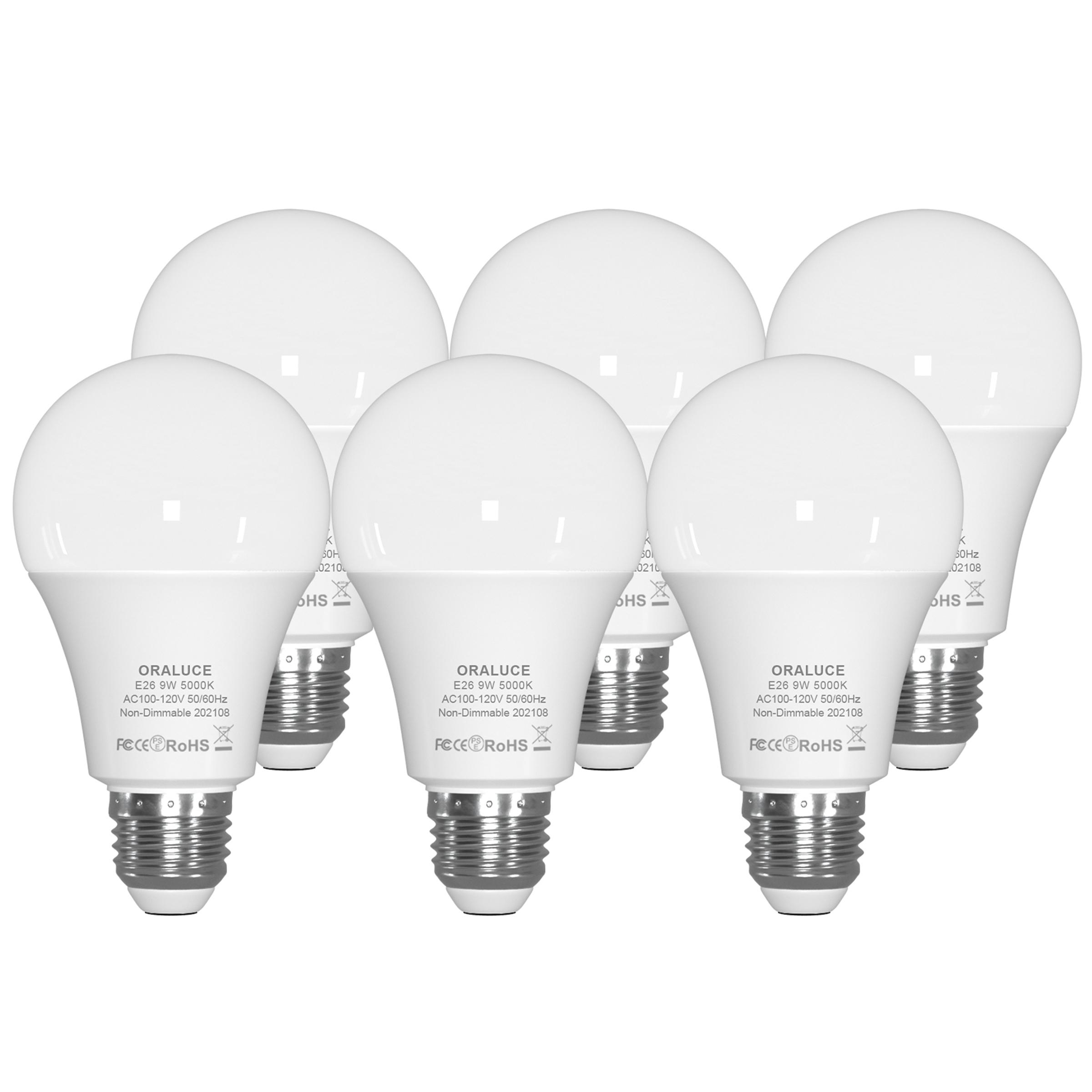 LED Light Bulb,A19 9W Light bulbs,120V E26 Medium Base,Energy Efficient,6/12Pack