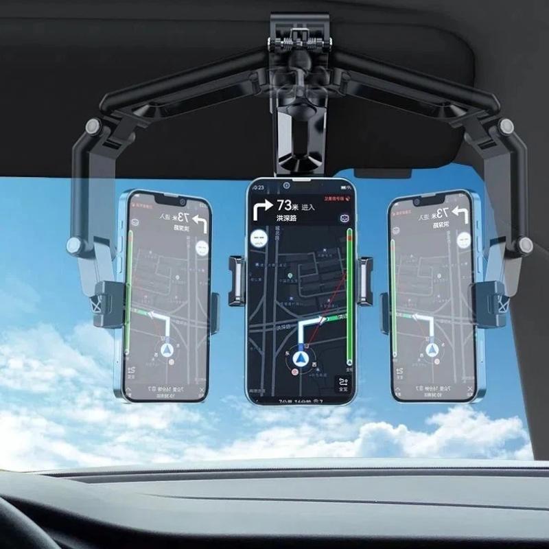New 1080° Multi-Function Sun Visor, Universal 360 Degree Rotating Phone Holder, Rotatable and Retractable Car Holder for Any Scene, Car Phone Stand, Car Phone Mount