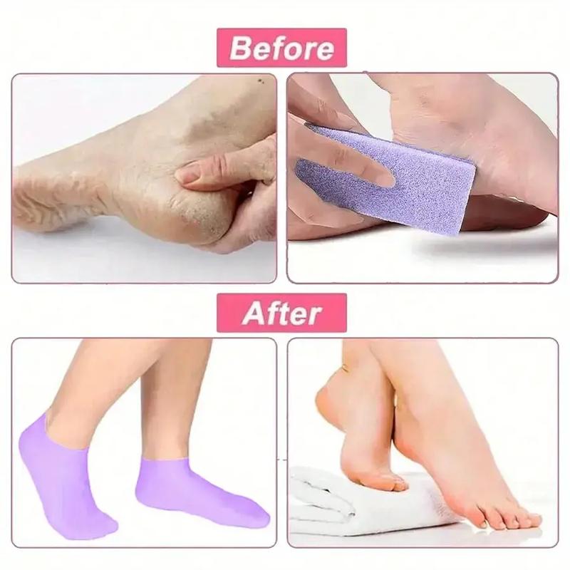Women's Moisturizing Silicone Foot Socks, Anti-Friction Heel Protection, Ideal for Dry Cracked Feet, 1 Pair