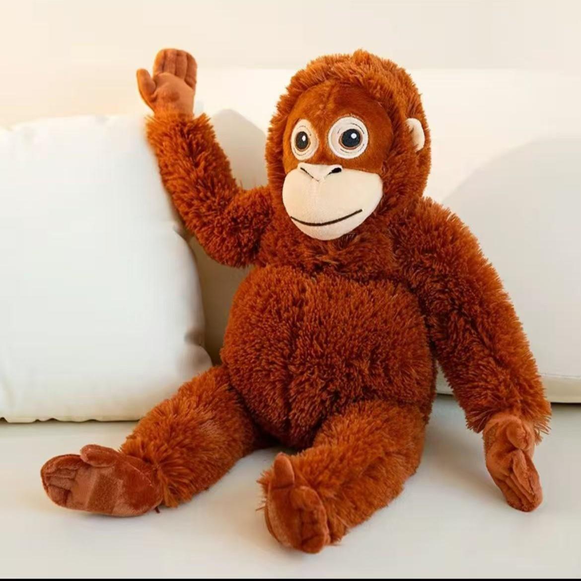 Ikea Djungelskog Orangutan Plush Toy, Long Arm Gorilla Stuffed Animal Pillow, Cute Baby Doll, Kids Gift for Birthday Christmas