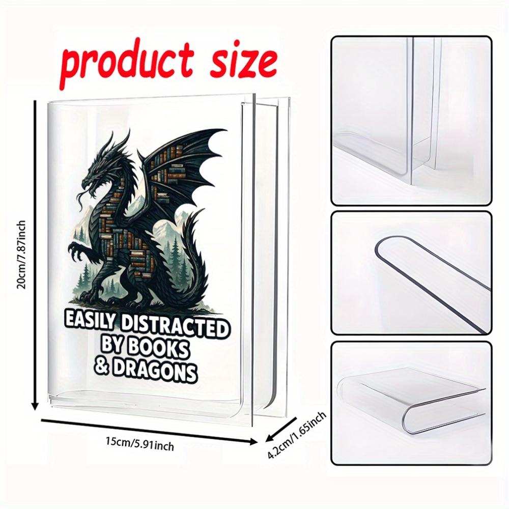 Acrylic Book-Shaped Vase, Transparent Material, Hand-Drawn Shelf Design, Elegant Home Decor, Perfect for Teacher's Day, Birthday, Christmas