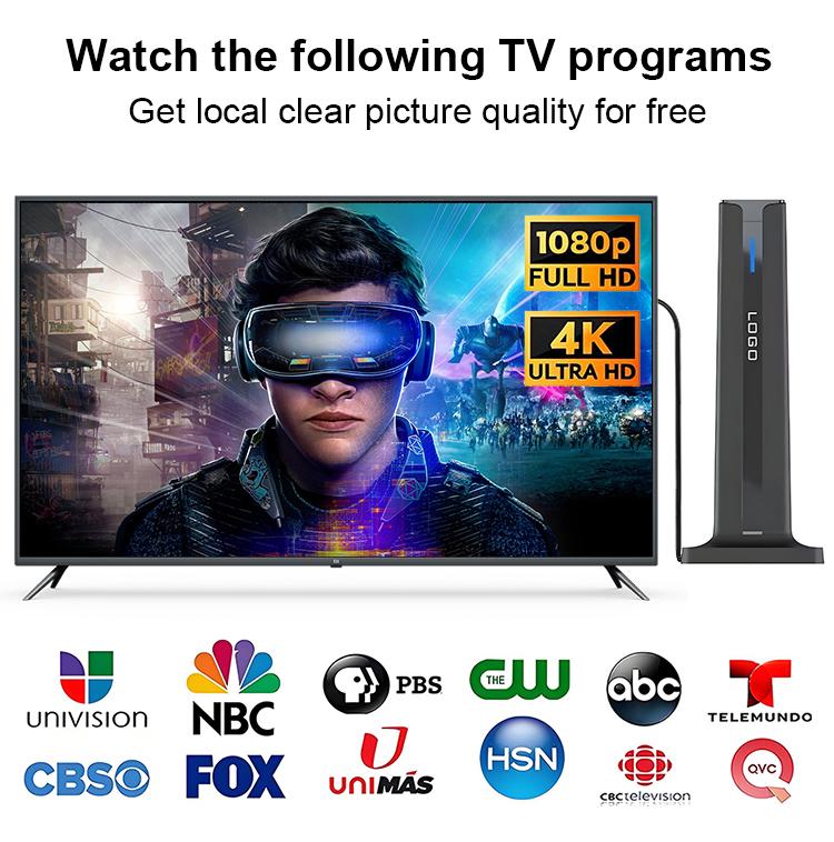 Digital TV Antenna for Smart TV Indoor,2026 TV Antenna with 3M Stick Base, 360°&Long Range Reception 4K HDTV Antenna for Local Channels, Easy Installation Antennas for 1080P TVs Without Cable antenna  fortv