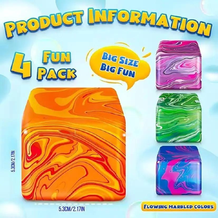 1pc Rotating Squeezing Cube, Gifts Soft Tpr Stress Relief Block, Children's Day Ideal for Adults and Kids Travel Entertainment, Perfect Gift for Pressure Relief #GLOBAL PICKS