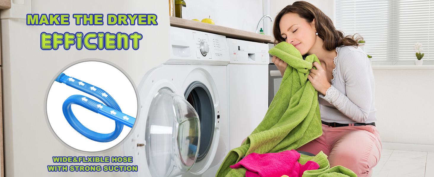 2 Pieces Dryer Vent Cleaner Kit,Dryer Lint Brush,Vacuum Hose Attachment,Brush Lint Remover,Vacuum Hose Replacement Parts