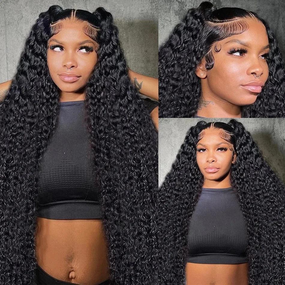 [Bling Hair ] Deep Wave Lace Frontal Wigs 13x4 13x6 Deep Wave Lace Frontal Wig Full Human Hair Wigs For Women On Sale Hair