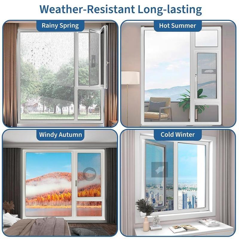 Window Screen Repair Tape, Adhesive Gray Screen RepairStrip, Durable Fiberglass Mesh Tape for Fixing Window andDoor Screens