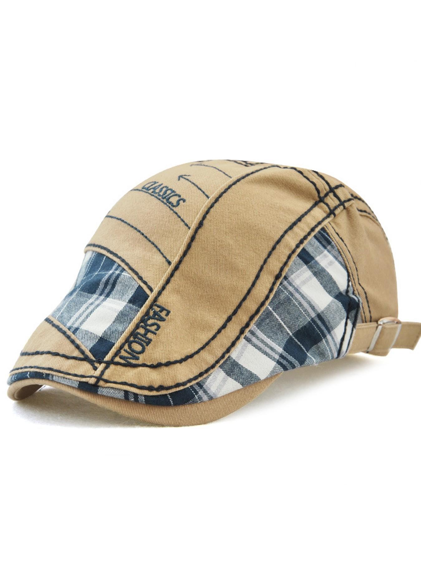 Newsboy Cap for Men Beret Hat Casual Buckle Adjustable Cabbie Gatsby Hats Driving Flat Caps