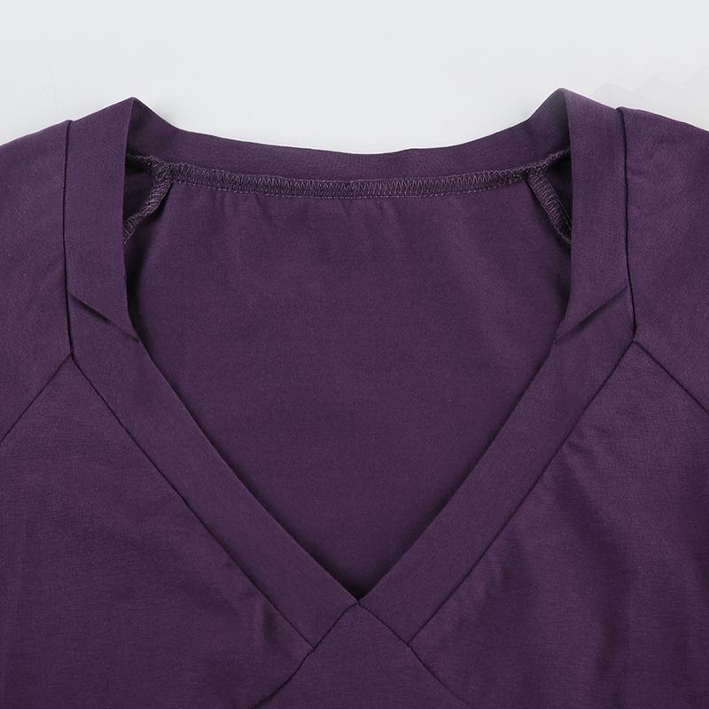 Women's Plain Tee, Casual Short-Sleeve T-Shirt, Ladies' Summer Clothes for Daily Wear