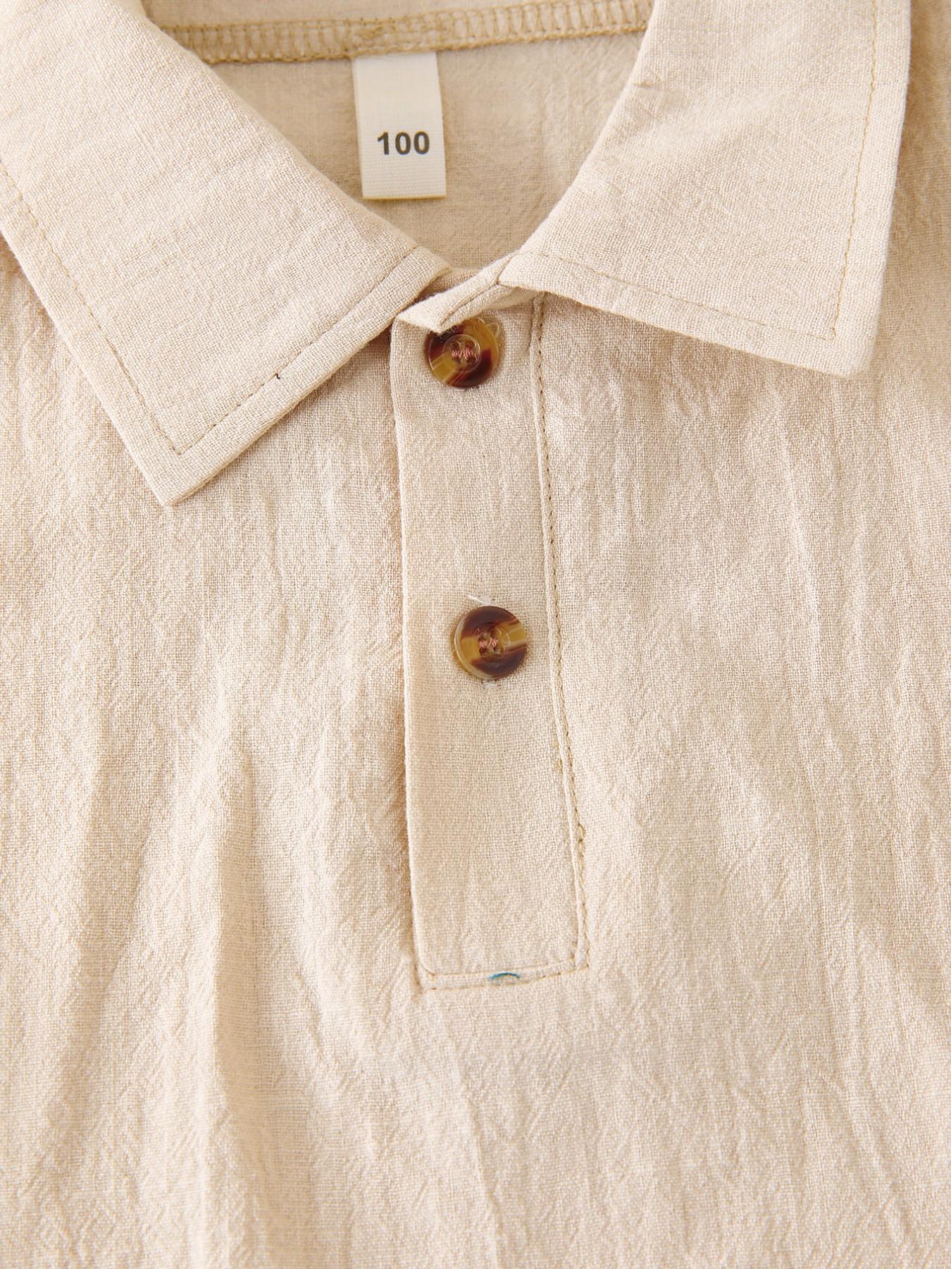 Boys' Summer New Solid Color Collar Button Polo Shirt, Short Sleeve Colorful Vertical Stripes, Casual Outdoor Wear, 2 Pieces Set