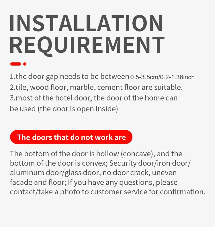 Door Stopper Anti-Theft Door Holder, Hotel Travel Safety Device, Home Security Door Blocker, Self-Defense Tool, Prevent Collision