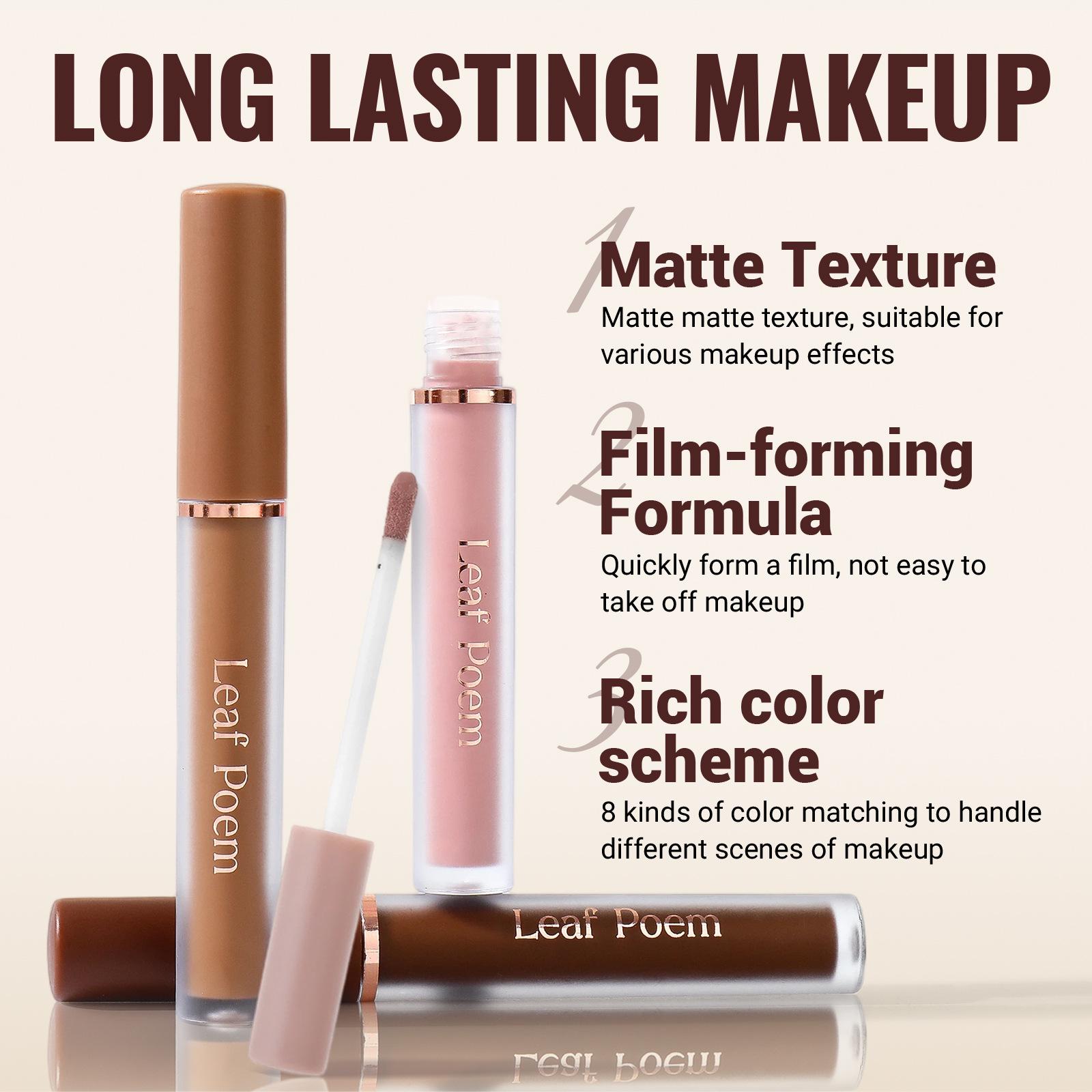 Women's 8-Shade Matte Liquid Eyeshadow Pen Kit - Velvety Mist Texture, Waterproof, Smudge-Proof, Blendable, Flawless Smooth, Long Lasting, 3D Eye Definition, Colorful Eyeshadow, Easy Beauty Products, Essential Cosmetic Set for Adults