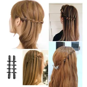 1/2sets Portable French Braid Tool Set, Hair Braiding Tool, Easy Tools for Fishbone, Wave, Twist Braids & Bun Maker, Hair Styling Accessories for Most Hair Textures, Easy Use Hair Design Kit