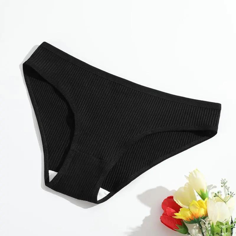 7-Pack Cotton High-Waist Panties for Women, Full Coverage Triangle Briefs with Soft Ribbed Waistband, Breathable Stretchy Underwear Set, Ideal Gift for Daily Wear & Comfort