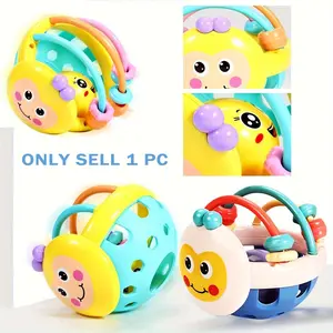 Animal Winkel Bee Multicolor Rattle & Sensory Teether for Baby and Toddler, Safe, Multi-Functional Sensory Learning Toys for Infants, Early Development Toy for Toddlers, Rattle Maracas Sensory