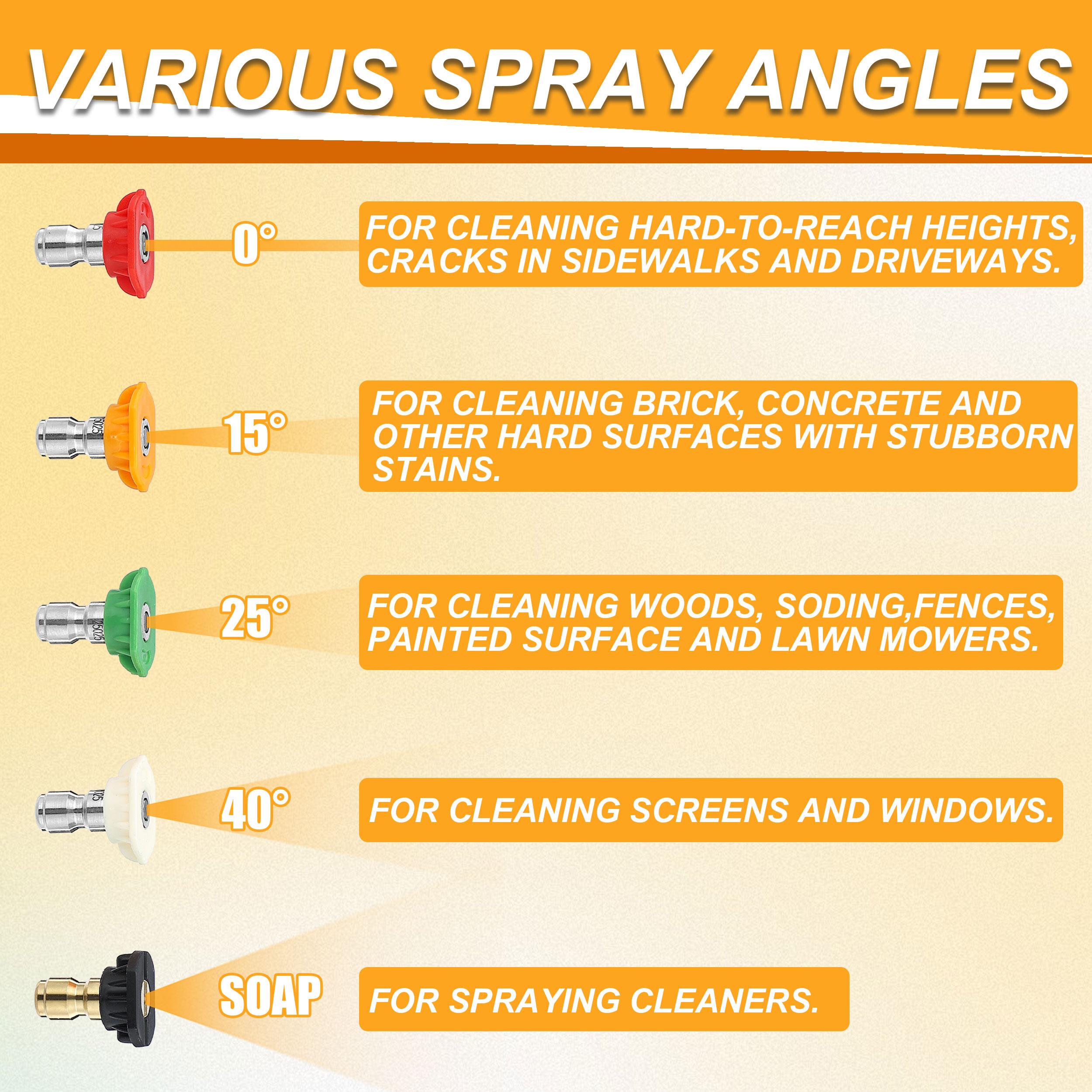 M MINGLE High Pressure Washer Handheld Water Spray Snow Foam Lance, 4000 PSI Cannon Foam Blaster Power Washer with 1/4" Quick Connector, Car Wash Foam Cannon Kit with 5 Pressure Washer Nozzle Tips, 1 Liter，Christmas gifts
