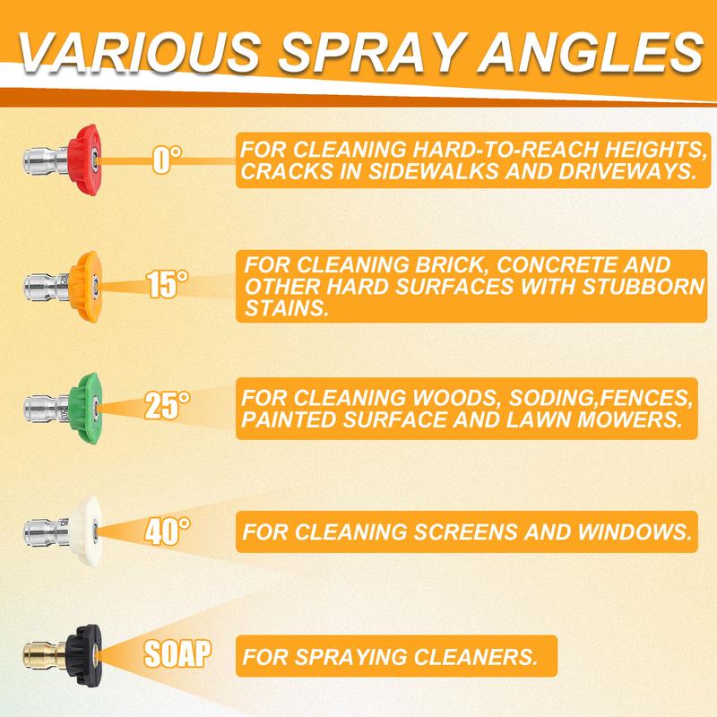 M MINGLE High Pressure Washer Handheld Water Spray Snow Foam Lance, 4000 PSI Cannon Foam Blaster Power Washer with 1/4" Quick Connector, Car Wash Foam Cannon Kit with 5 Pressure Washer Nozzle Tips, 1 Liter，Christmas gifts