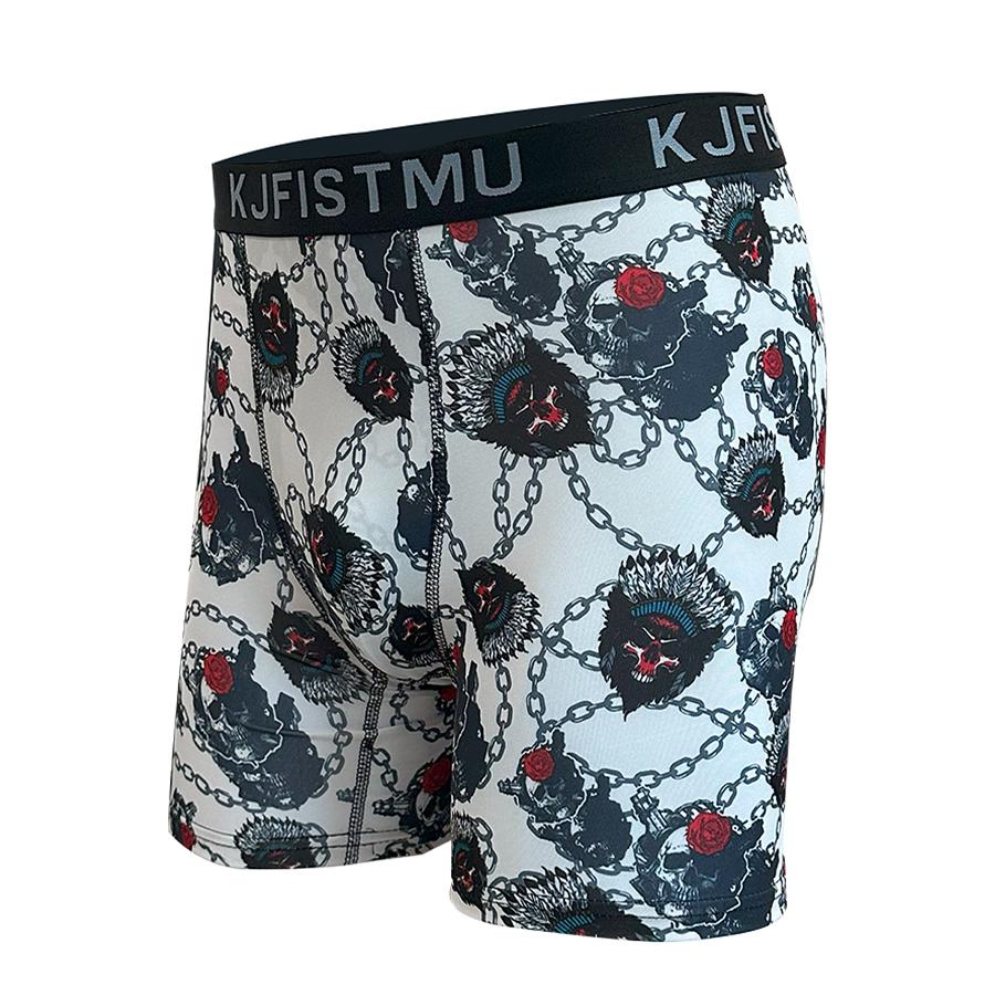 4 pieces of KJFISTMU men's boxer shorts, random 4-piece set, men's stylish printed graffiti sports underwear, comfortable fit, breathable and quick-drying. Street Style Graphics Casual Polyester Menswear 4 pieces of KJFISTMU men's boxer shorts, random 4-piece set, men's stylish printed graffiti sports underwear, comfortable fit, breathable and quick-drying. Street Style Graphics Casual Polyester Menswear