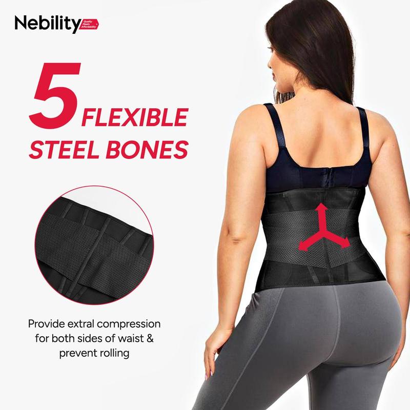 Nebility Women's 3 Belts Sports Belt Shapewear for Daily Gym Basic Minimalist Faja Comfort Womenswear Body Sculpting Compression Workout Waistband Exercise Waistband Corset Waist Shaping Elastic Sport Band Lady