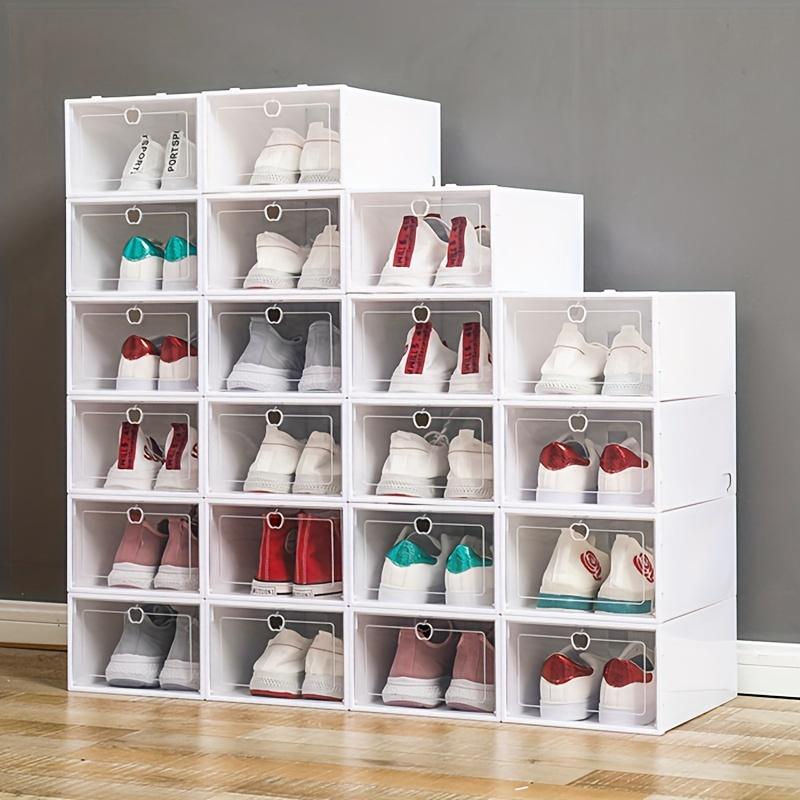 15PCS Large Transparent Shoe Box Shoe Storage Box Stackable Shoe Organizer Space-saving Foldable Shoes for Closets Sneaker Container Storage Box Find Shoe Storage Box in One Second Household New Year New Year Shoe Storage Box