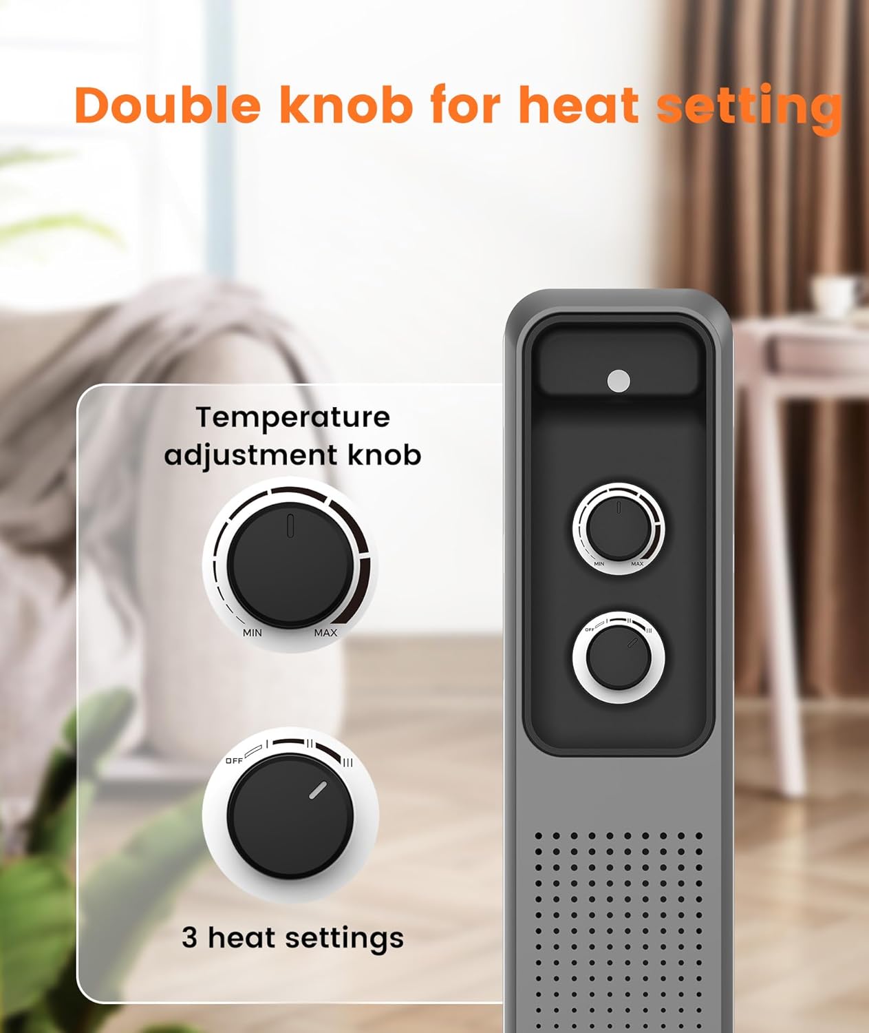 R.W.FLAME Oil Filled Radiator Heater,3 Heat Settings, Adjustable Thermostat, Portable Space heater, Quiet Heater with Tip-over & Overheating Functions R.W.FLAME Oil Filled Radiator Heater,3 Heat Settings, Adjustable Thermostat, Portable Space heater, Quiet Heater with Tip-over & Overheating Functions