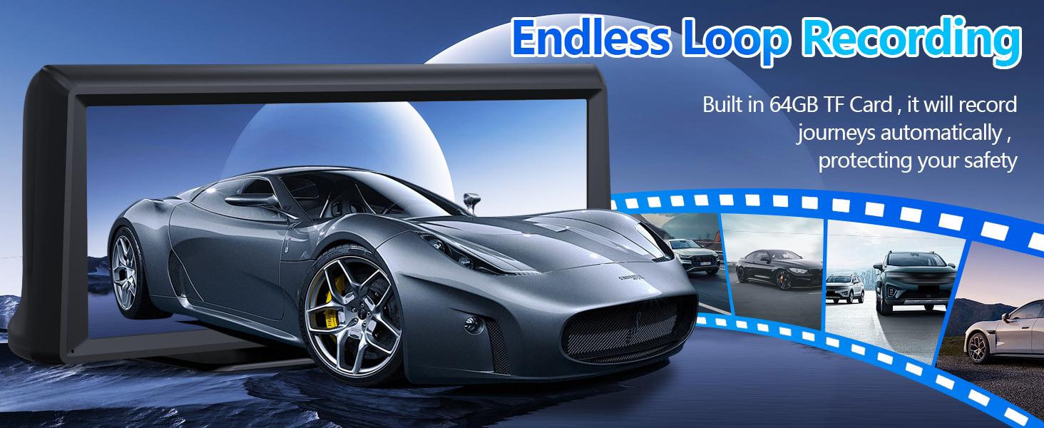 【Hieha】2026 Top-Rated Carplay Dash Cam:Updated 8.14" Portable Touchscreen with Wireless Carplay, Android Auto, 1080P Backup, and 2K Front Camera — Complete GPS Navigation System Carplay for Any Car Carplay  Screen Big Screen Carplay