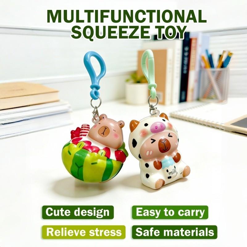 Surprised Blind Box Capybara Doll Toy ，3pcs Capybara  Toys • Slowly Ascending Toy • Suitable for Party Gifts, Birthday Gift Bag Fillers, Classroom Prizes • Christmas,  Easter and  Assorted Varieties，Capybara Keychain，fidget toys，squishy toys，sensory toys