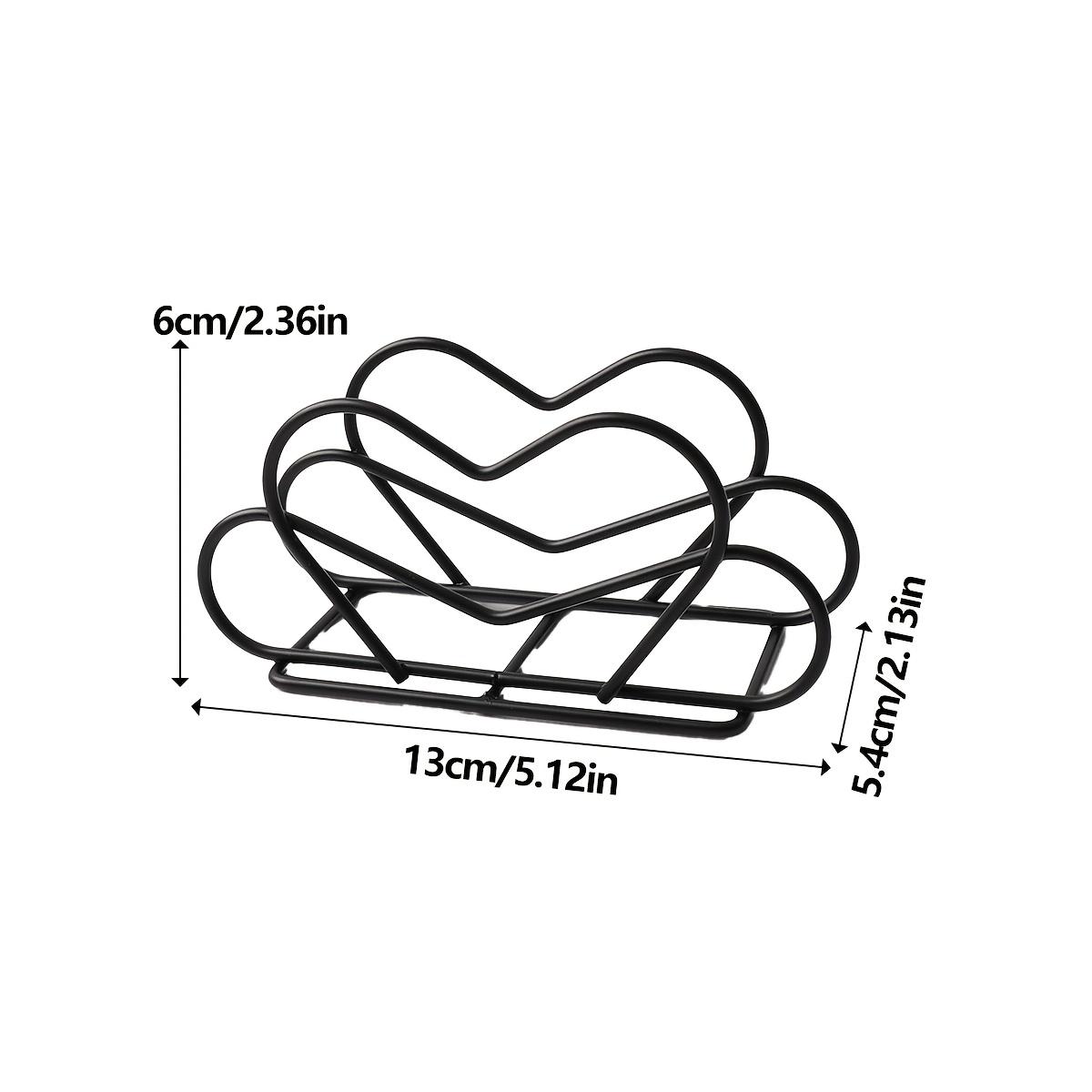 Decorative Metal Napkin Holder, Heart & Round Hollow-Out Tissue Stand, Vertical Paper Towel Organizer for Kitchen Counter, Dining Table, Restaurant & Café, Stylish Desktop Decor