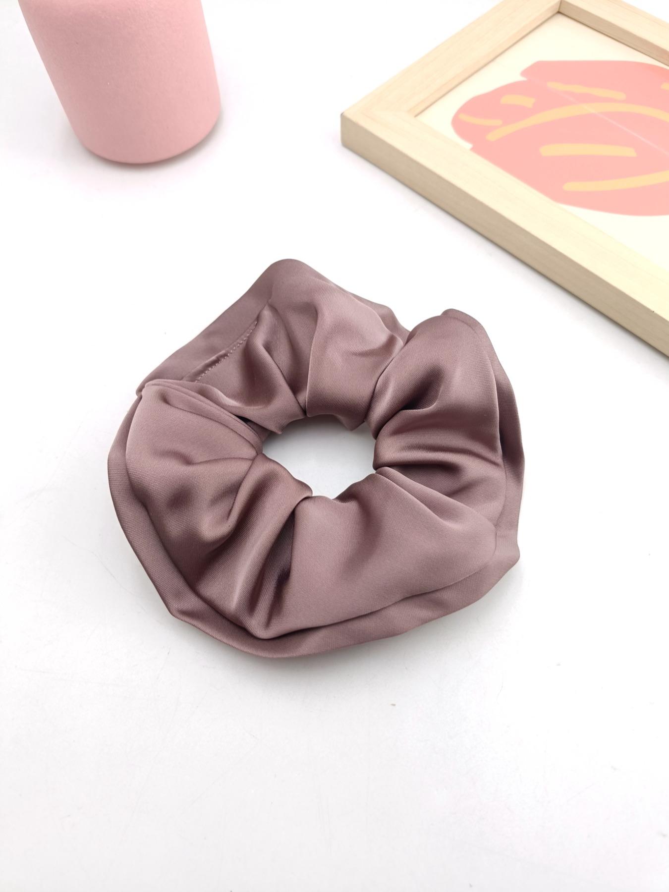 1PC 15cm Wood Ear Satin Double Layer Hair Tie, High Elasticity Secure Hair Band, No Pressure Hair Accessory, Daily Commute Fashion Item
