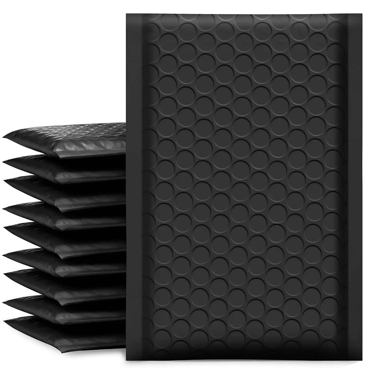 Bubble Mailers 4x8" Black 50 Pack Usable Size 4x7" Padded Envelopes
