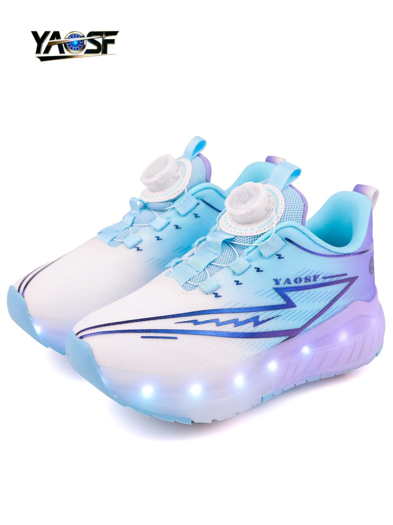Yaosf Kids Skate Shoes LED Light Up, Shoes with Wheels, Unisex Roller Skates for Boys & Girls, Comfortable Outdoor Sports Shoes, Perfect Birthday Gift