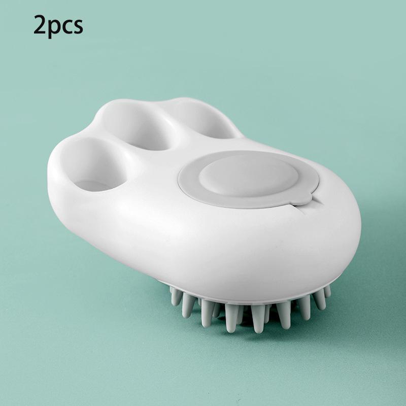 2-Pack Pet Bath Brush, Silicone Massage Comb, Soft Multi-Function Head Brush, Cat Cleaning Brush, Dog and Cat Grooming Tools