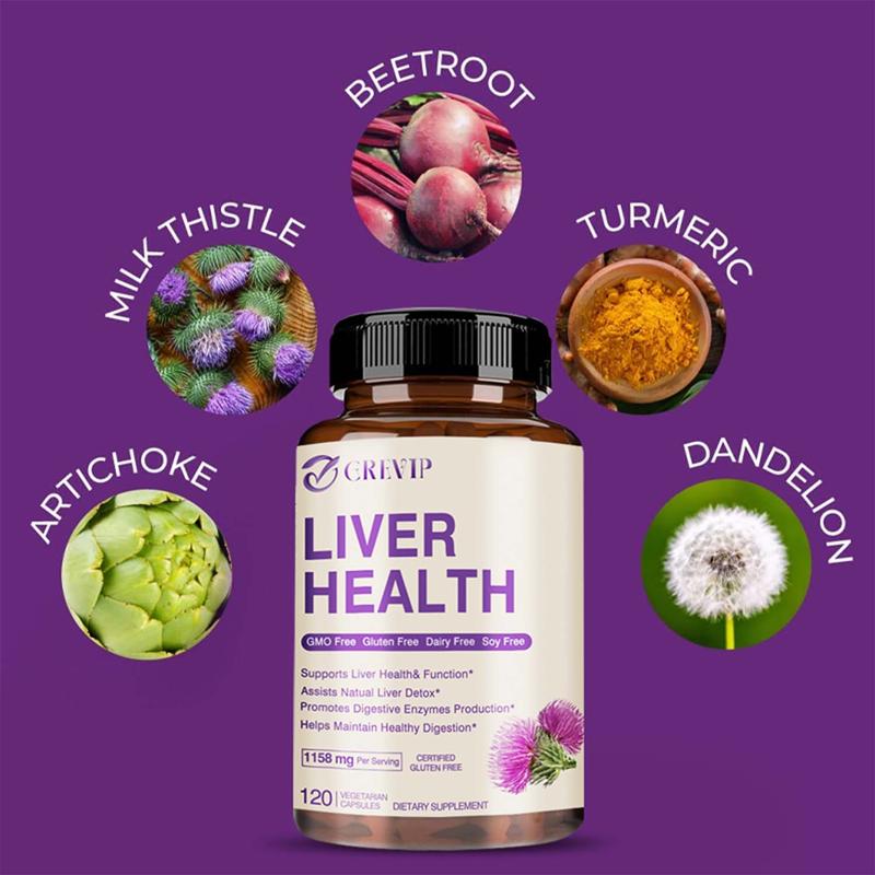 Liver Detox & Repair - Milk Thistle Extract Liver Health Formula for Liver Detox - Liver Capsules with Turmeric, Ginger, Dandelion, Zinc and More