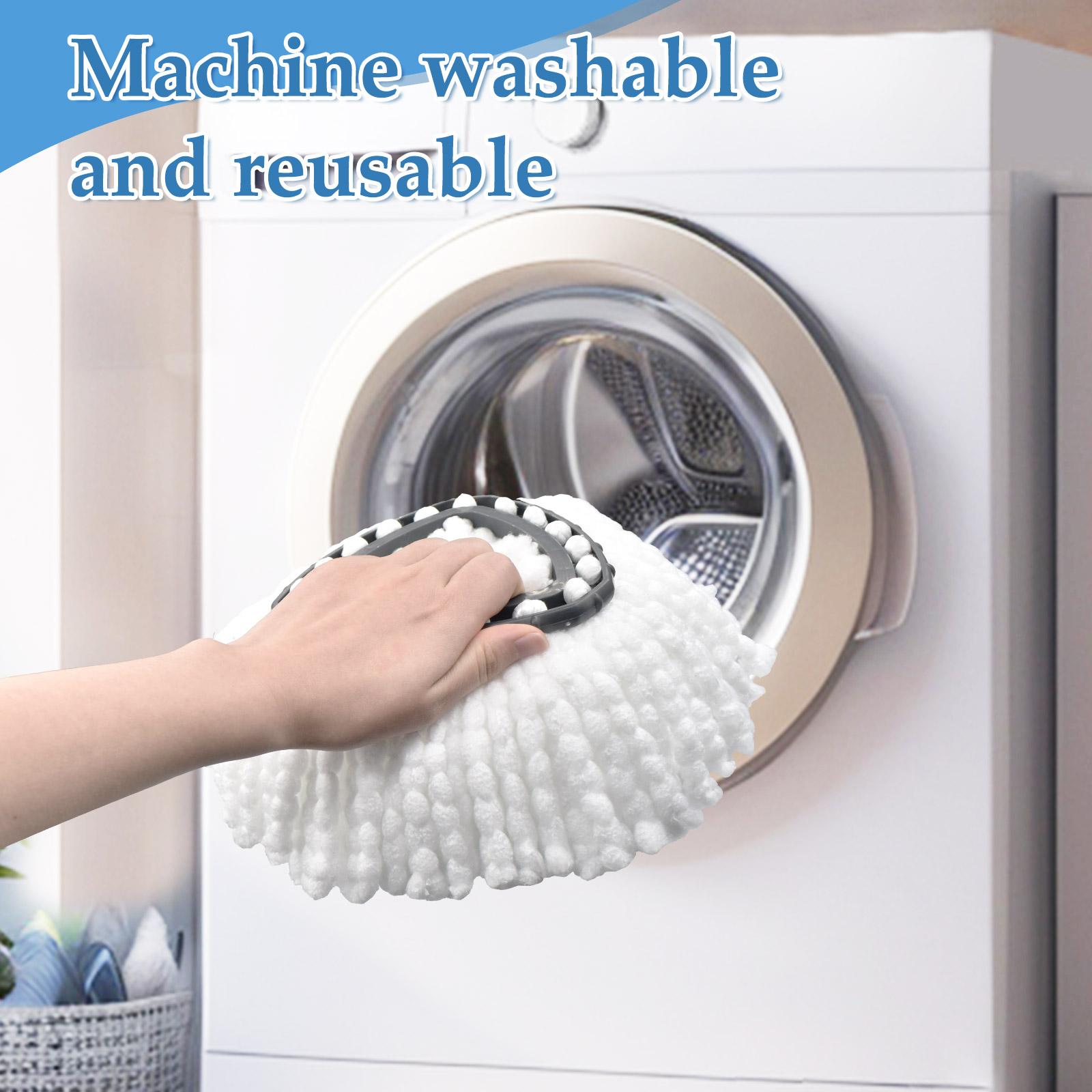 1 set Upgrade Triangle Rotating Mop Set, Includes Mop Handle, Base, Replacement Brush Head and 2Microfiber Refills, Compatible with Vileda/o-Cedar System, Effective and Easy Cleaning Set, Kitchen Bathroom Cleaning Supplies, Christmas, Triangle Mop Heads