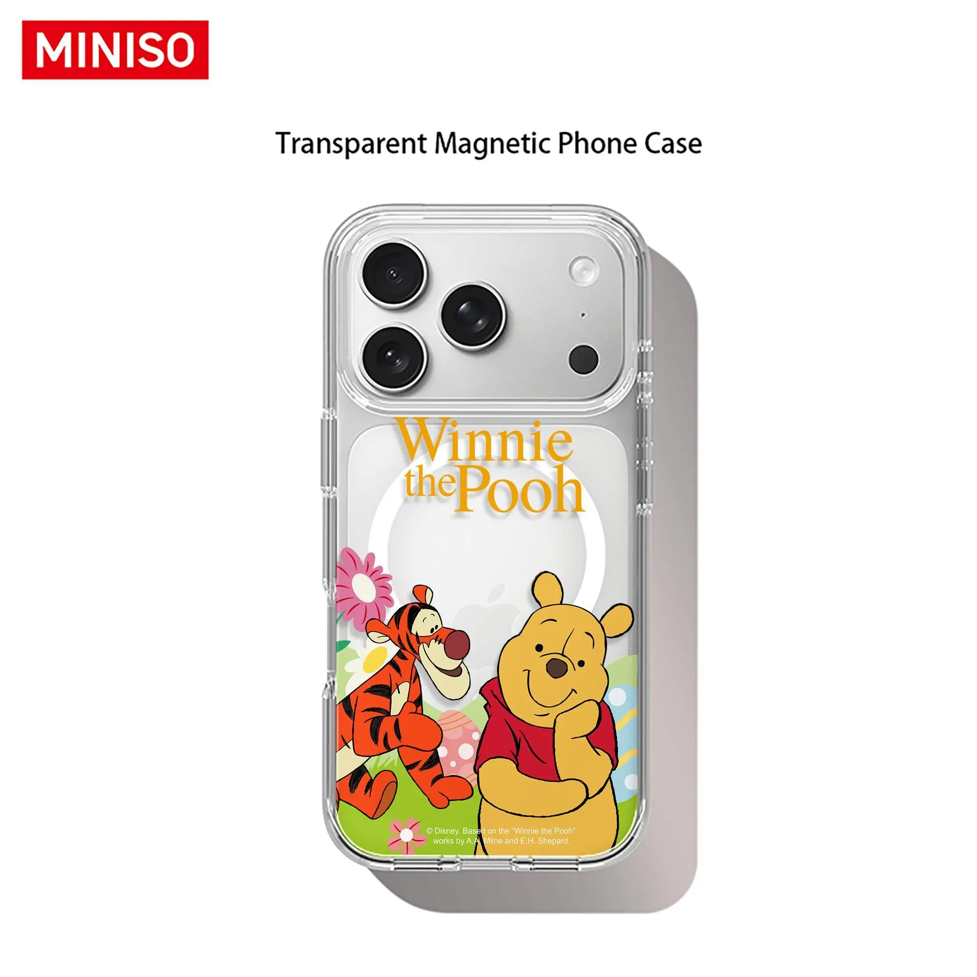 Disney Winnie the Pooh & Tigger Phone Case Transparent Magnetic Shockproof case suitable for iphone 17 Pro Max/17 Pro/17 Air/17/16/15/14/13/12/11 Series