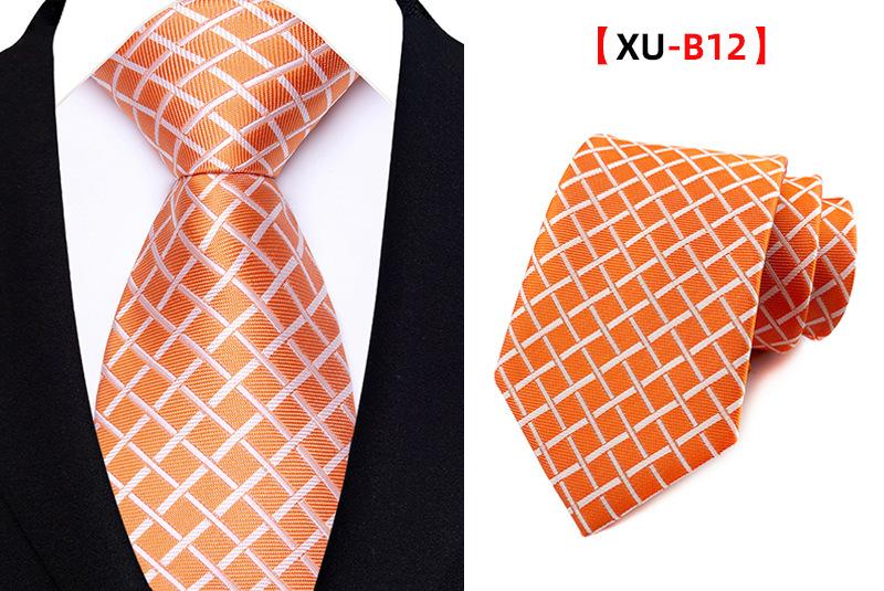 Men's Classic Striped Plaid Necktie - Male Wear for Business Look, Wedding Fit, Formal Suit Accessory - Father's Day Gift for Dad, Husband
