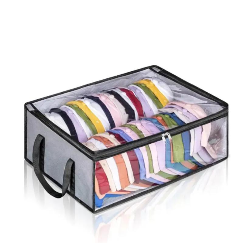 Wide Brim Hat Storage Rack, Baseball Cap Organizer, Large Capacity Hat Hanger, Closet Hat Holder, Holds Up to 40 Hats, Hat Storage Bag