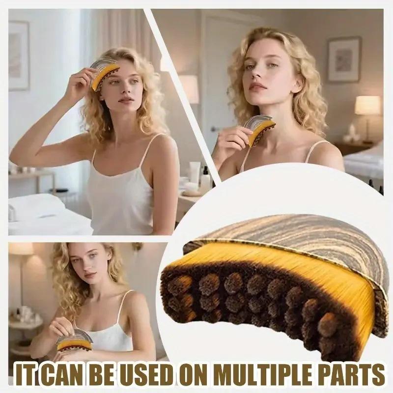 Lymphatic Contour Face Brush for Jawline & Chin Sculpting - Dry Brushing Massager for Lymphatic Drainage & Facial Fatigue Relief, Eronomically Designed to Fit The Skin Precisely (1PCS) Beauty Roller contour face brush Daily