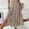 【Black Friday】Women's Ditsy Floral Long Skirt, Casual Flared A-Line Design, Elastic Waist with Pockets, Fall & Winter Wear