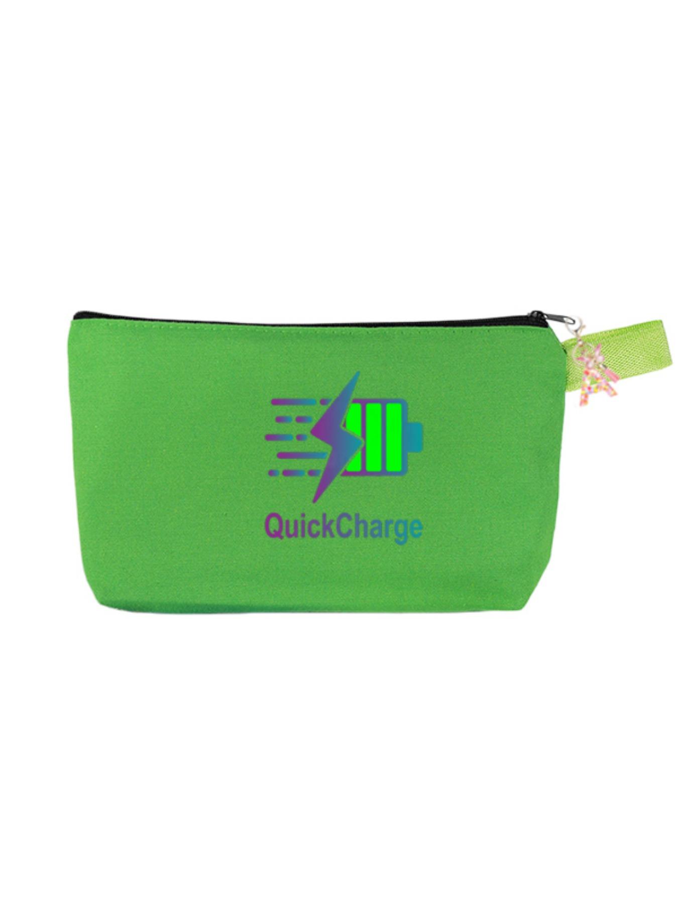 Quickcharge Makeup Organizer Bag, Trendy Fast Charge Design, Durable Canvas Material, Holds Cosmetics and Brushes, Stylish Storage Solution