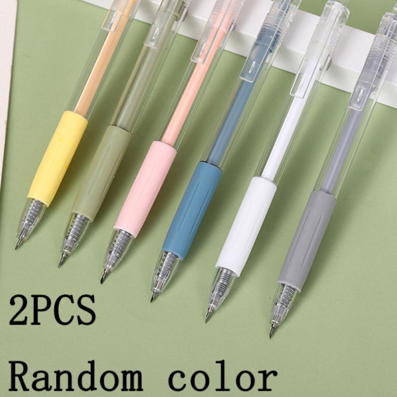 2pcs Random Color Creative Knife Pen, Student DIY Hand Cutter, Morandi Color Precision Craft Tool, Paper Scrapbook Cutting Tool, Cutting Supplies, Paper Cutters