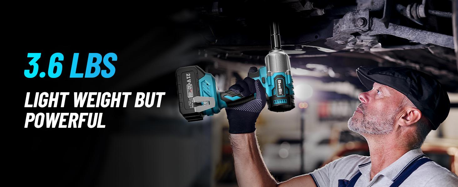 Seesii Cordless Brushless Impact Wrench 1/2 inch, (450N.m) 332Ft-lbs Max Torque Electric Impact Wrench One 4.0Ah Battery, Charger & 4 Sockets, Power Impact Driver for Car Home, Black Friday Deals