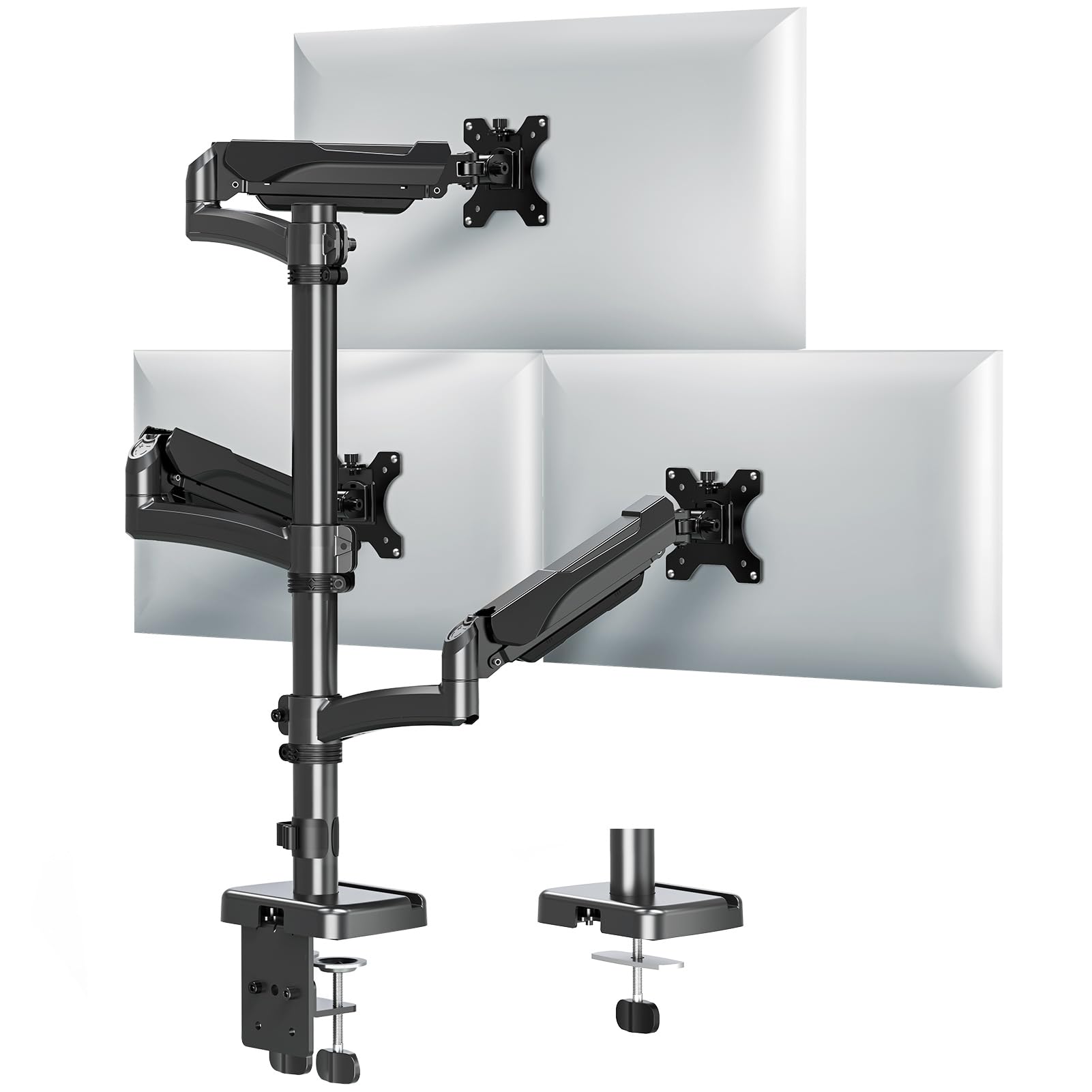 MOUNTUP 13"-32" Triple Monitor Arm Holds 4.4-17.6lbs per Arm, MU6013A