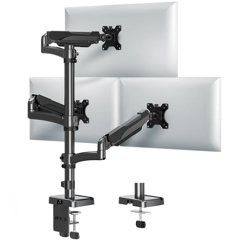 MOUNTUP 13"-32" Triple Monitor Arm Holds 4.4-17.6lbs per Arm, MU6013A