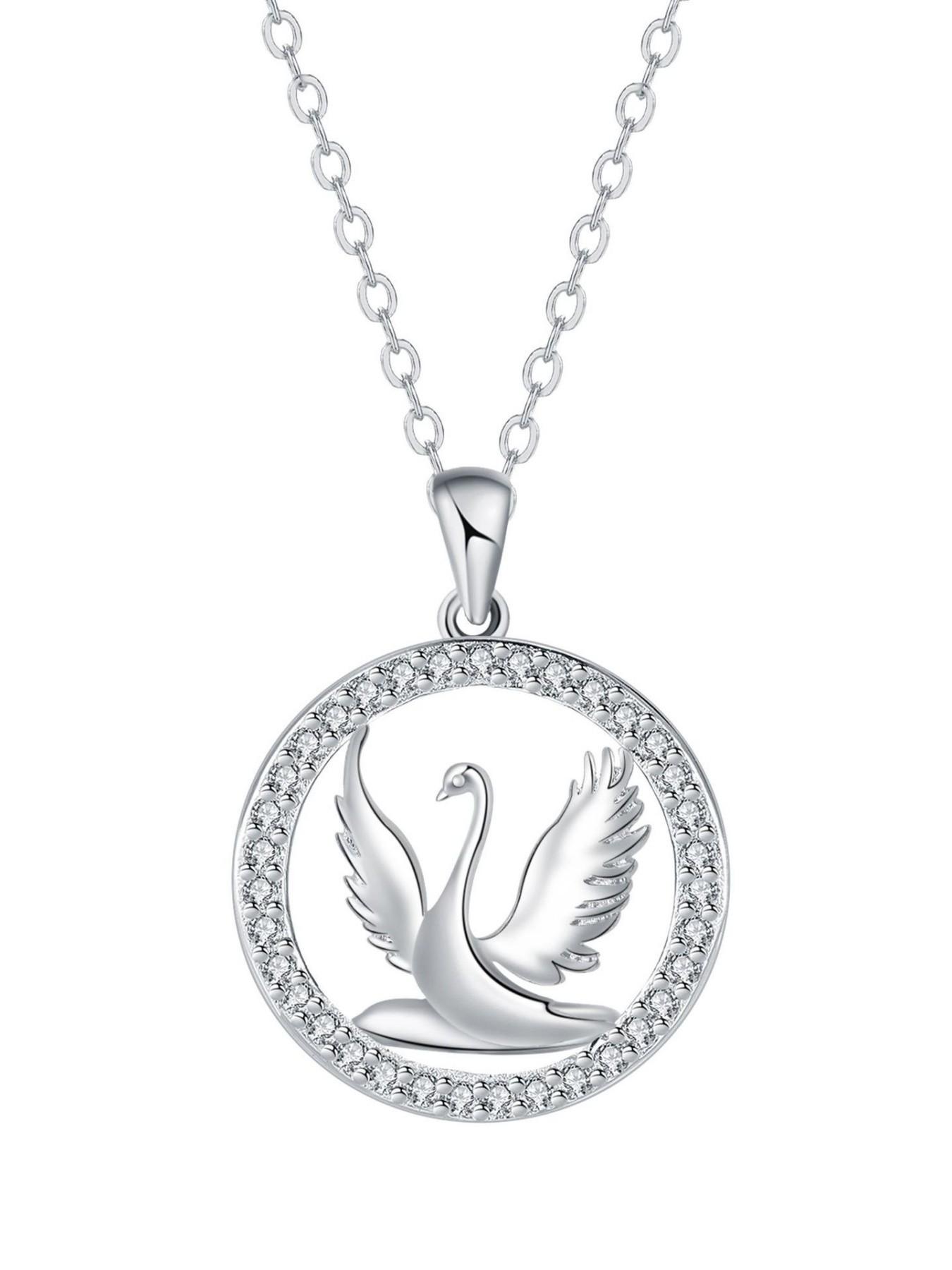Necklace • Swan Wing Exquisite & high-end swan gemstone necklace.Comes with a greeting card for your daughter.Perfect birthday gift for her and ideal mysterious festive gift.