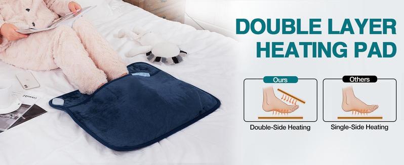 DailyLife Heated Foot Warmer, 20" x 24" Electric Foot Warmer for Feet - 6 Heat Settings, 2 Hours Auto-Off, Machine Washable, Warming Mat, Gifts for Women, Mom, Valentine’s Day, Mother’s Day, FathersDayGift