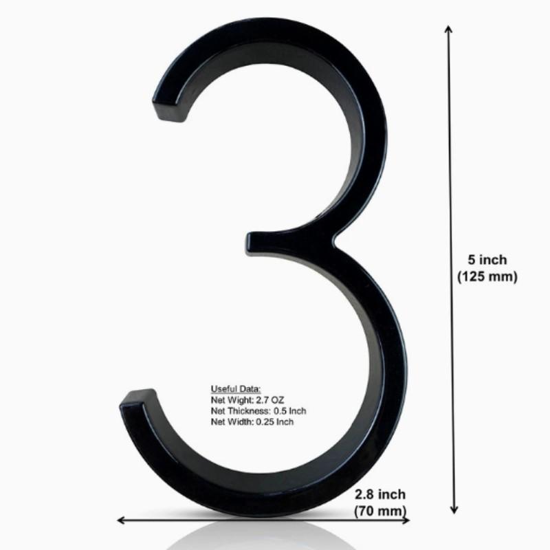 Relief Doorplate, Zinc Alloy Material, Metal Address Sign, Outdoor Door Number Plate 0-9, Durable and Stylish Home Accessory