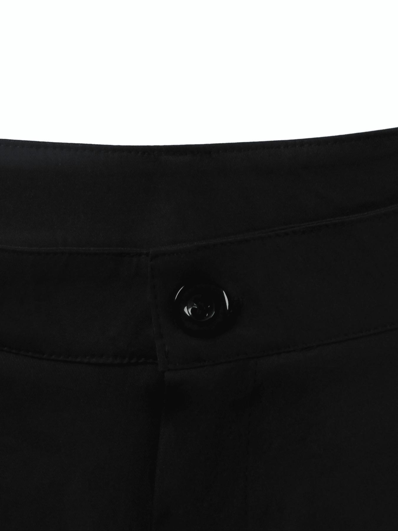 Men's Fashion Wide Leg Pants, Wrinkled Buttoned Regular Length Pants for All-Season, Suitable for Daily Use