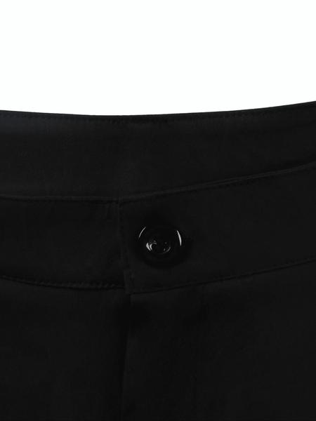 Men's Fashion Wide Leg Pants, Wrinkled Design, Buttoned, All-Season Casual Wear, Regular Length, Suitable for Daily Use, Casual Street Comfy